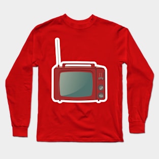 Old TV. Old age single icon in flat style vector symbol illustration. Long Sleeve T-Shirt
